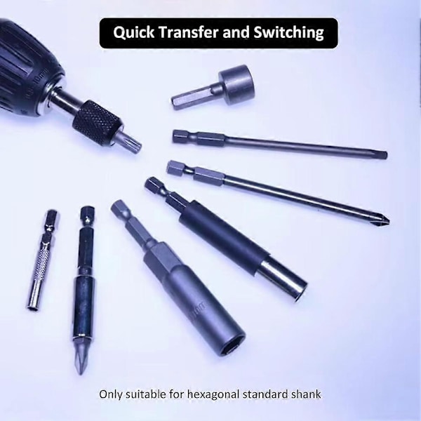 Skruetrækker Bit Holder, Magnetisk Bit Holder, Hex Shank Skruetrækker Bit Holder, Magnetisk Forlængerstang, Magnetiske Bit Holdere, Hurtigskift Bit Holder