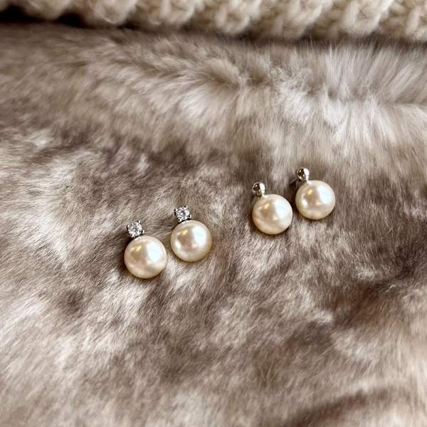 #Damörhängen med pärlor och zirkoner, 2 par#