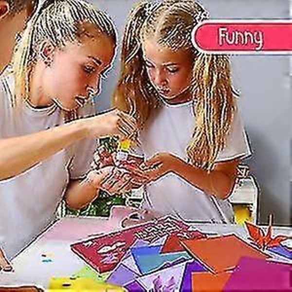 Origami Papperskit, 3 Förpackningar/300 Ark Dubbelsidigt Origamipapper, För Nybörjarträning Och Skolhantverkslektioner Slumpmässig Färg