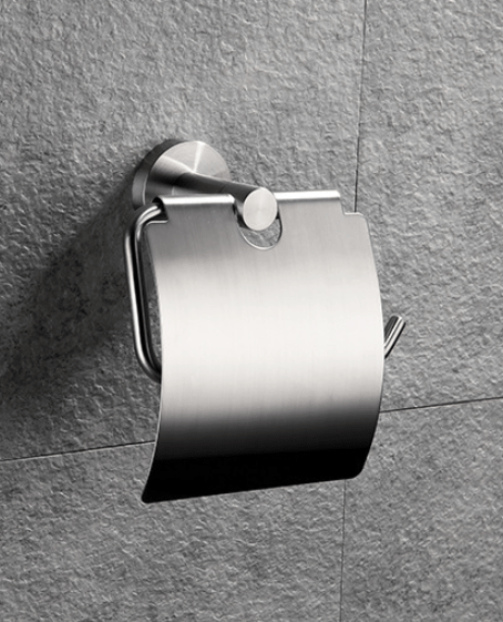 *Børstet 304 rustfrit stål toiletrulleholder med låg til*