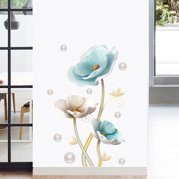 #Väggdekal Blå Lotus Väggdekal Tapet Rum Väggdekal#