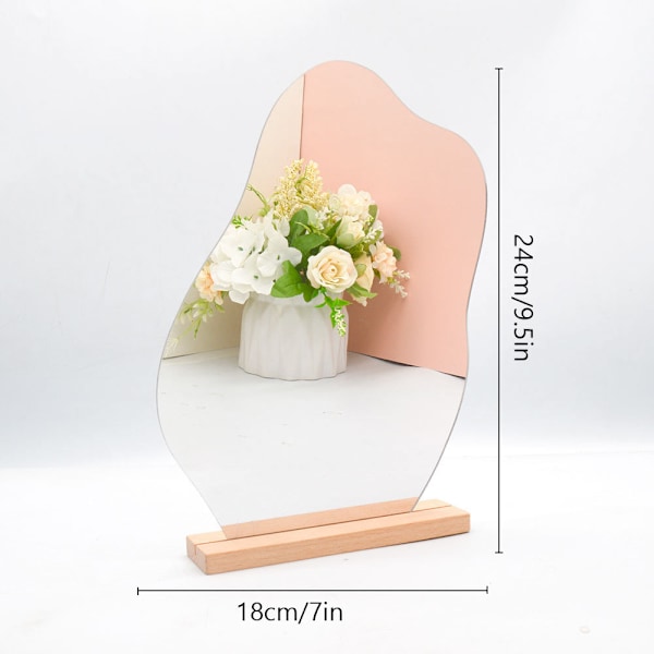 #1# Epäsäännöllinen Akryyli Meikkipöytäpeili, Kehyksetön Pukupeili, Ae#