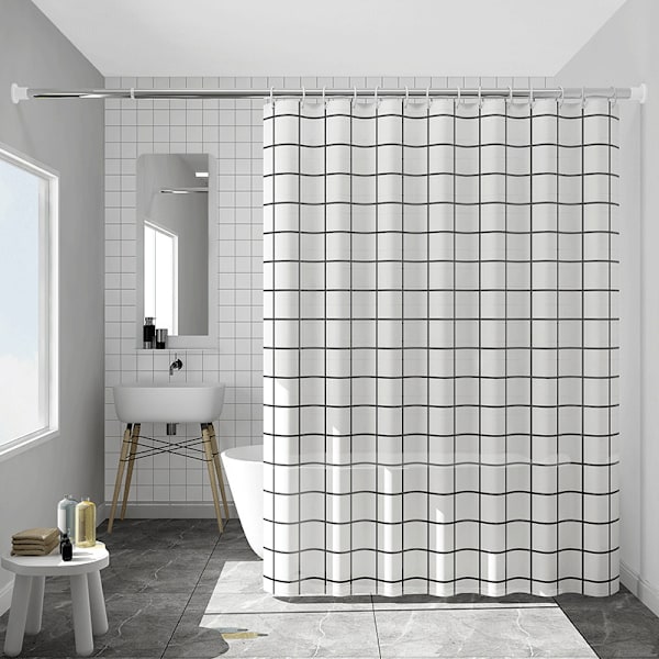 180 x 80 cm Bruseforhæng Vaskbart Hurtigtørrende Badeforhæng w