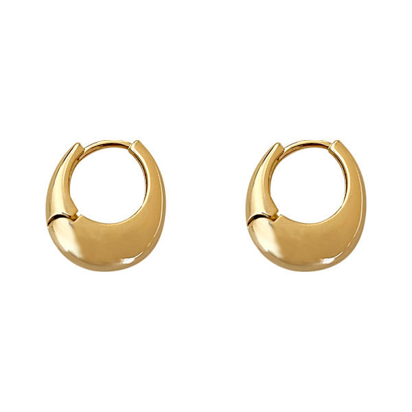 #Alsidige metalhængende øreringe, guld, et par#