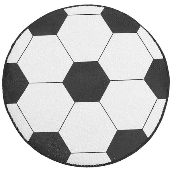 Rund Fotballmatte Dekorativ Gulvmatte Sklisikker Gulvmatte Soverom Fotballmønster Gulvteppe