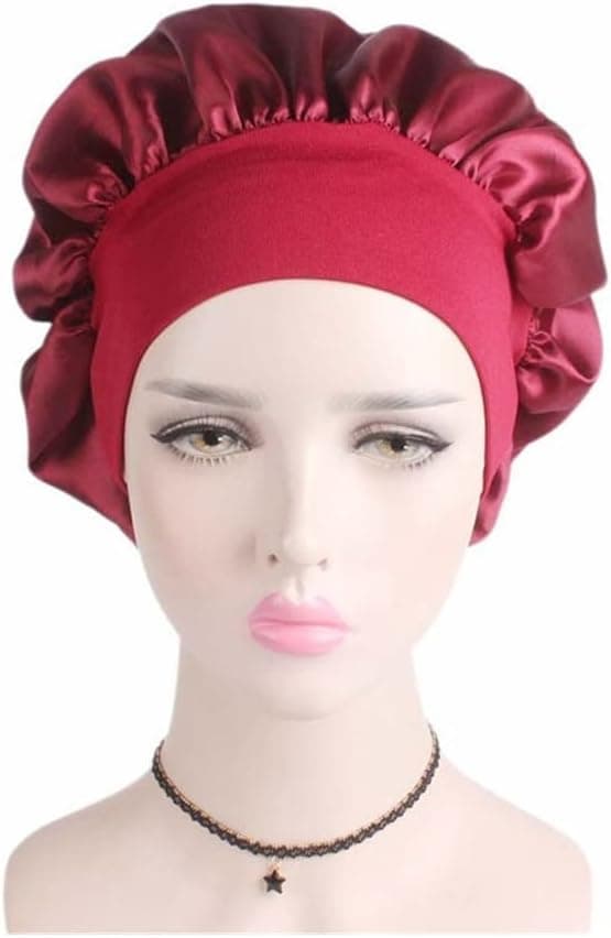 #Nattmössa - Satinhatt - Nattmössa-Claret-56-58CM#