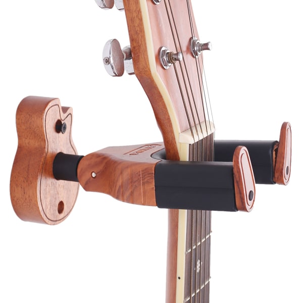 #Wall hook for guitar Guitar hook with automatic lock for all electric acoustic classical bass guitars Beech wood guitar with Guitar-shaped base#