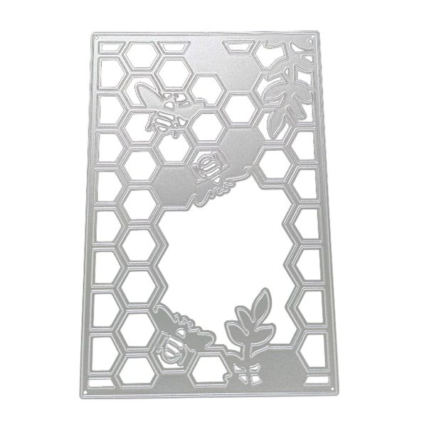 Honeycomb Metall Skärande Stansar Schablon Gör-det-själv Scrapbook Album Papperskort Mall