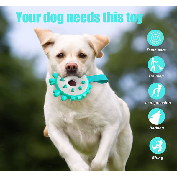 Hundetyggelegetøj, Grøn, Naturligt Gummimolarring Hund Rensning Int