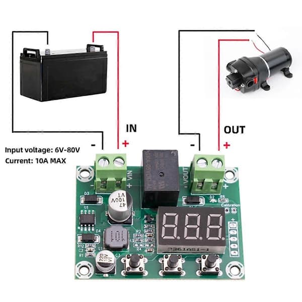 4 st 6V-80V Batterispänningsskyddsmodul Högspänning Underspänning Batterifrånkoppling Utgångsskyddskort