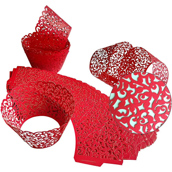 100 stk. Jule Cupcakes-papir Artistic Bagning Kagepapir F