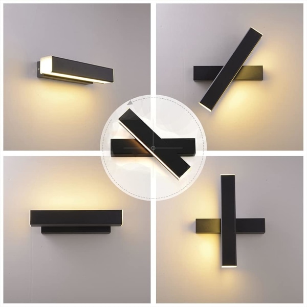*12W LED Wall Light Black Lamp Creative Design Indoor Lighting Alm*