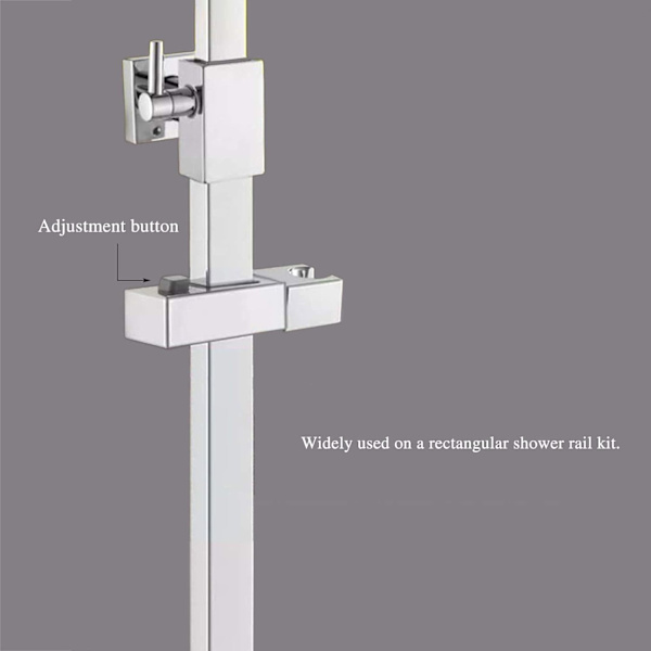 Skydeshowerhovedholder til skinne - 18 x 30 mm - Rektangulær, Kvadratisk