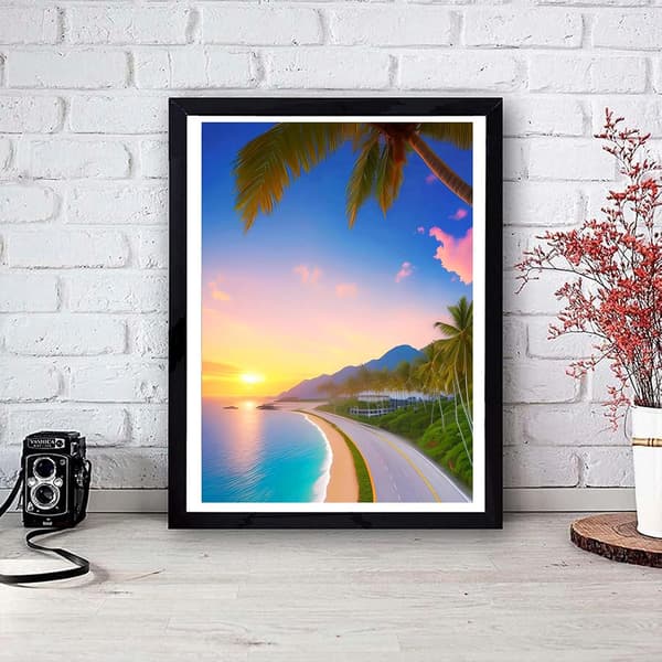 #30*40cm, 5D diamantmaleri kit, kystvej#