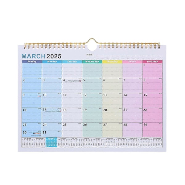 Vægkalender 18 Måneders Kalenderplanlægger Løber Fra Jan. 2025 Til Jun. 2026 Minimalistisk Hængekalender Til Planlægning i Hjemmekontoret