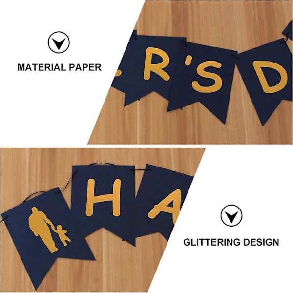 1 Set Isänpäivän Bannerit Juhlabannerikoristeet Kodin Ripustuskoriste