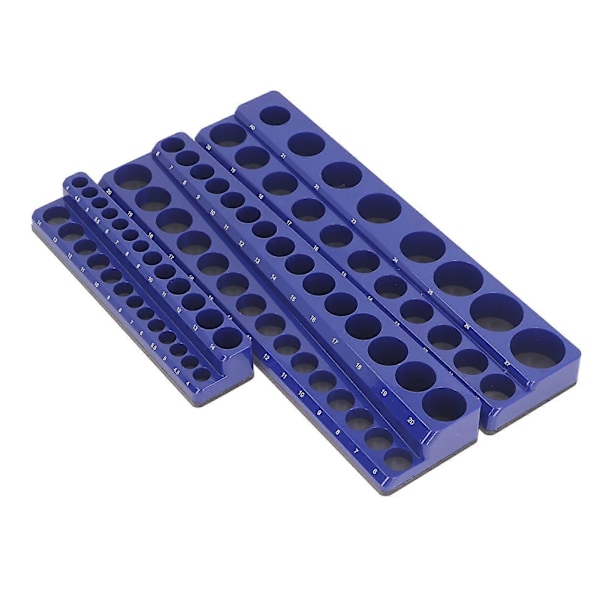 3-pack Magnetisk Hylsnyckelorganisator Set 1/2 tum 3/8 tum 1/4 tum Standard Djup Metrisk Hylsnyckelhållare