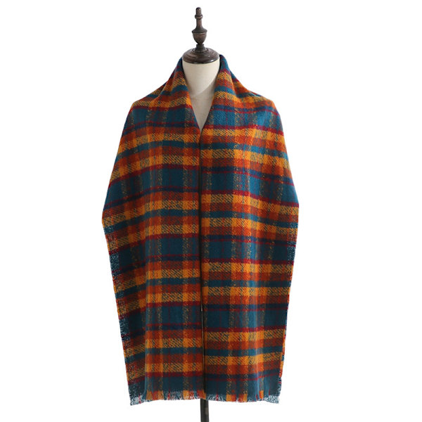 Mode Plaid Sjal til Kvinder i Efterår og Vinter, Koreansk Version