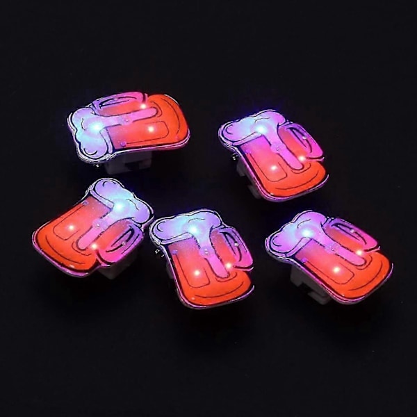 25 stk. Ølkrus Broche Pins LED Blinkende Øl Broche Pins til Bryllup Fødselsdagsfest