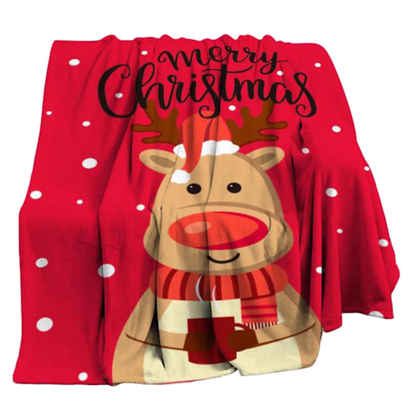 Mjuk och mysig filt i flanellfleece med julgransdesign - Håller dig varm - Andningsbar - Hållbar - KaesiS