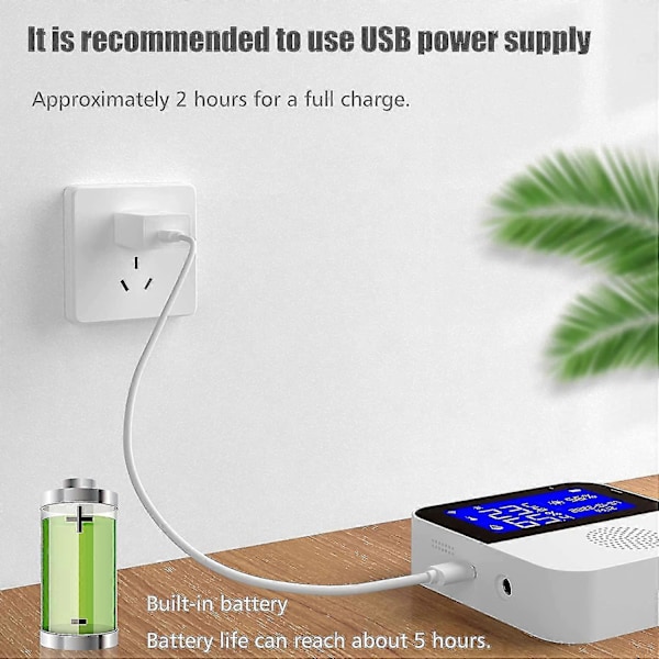 Wifi Hygrometer Termometer Sensor Med Extern Sond, Trådlös Digital Temperatur- och Fuktighetsmätare Realtidssynkronisering, Med Bakgrundsbelyst LCD, Summer