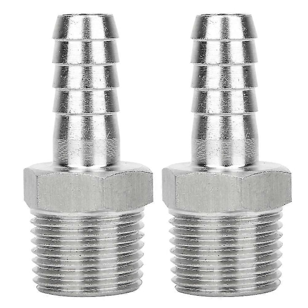 1/2 tuuman BSPT-urosliitin putkiliitin pikaliittimellä - 2 kpl (BSPT 1/2 tuumaa - 8 mm)