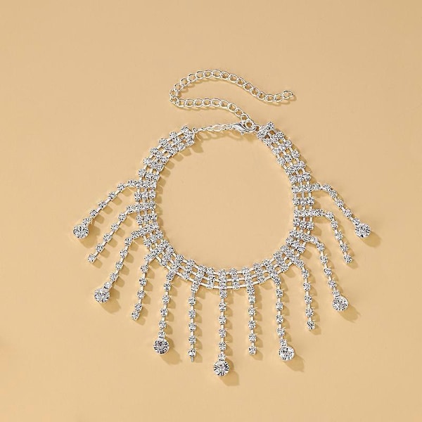 Boho Kærlighedshjerte Kvast Ankler Krystal Ankel Armbånd Charm Bohemia Delikat Fod Smykke Kæde til Kvinder