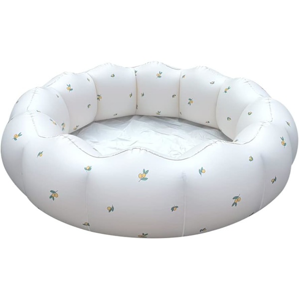 95*25cm (Vit) Uppblåsbar Babypool, Bärbar Paddelpool för Bebisar
