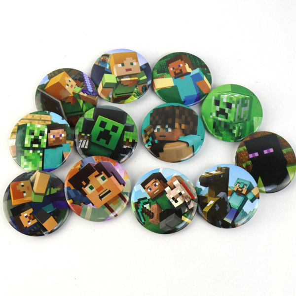 #12-pak Minecraft Badge Badge Ornaments#