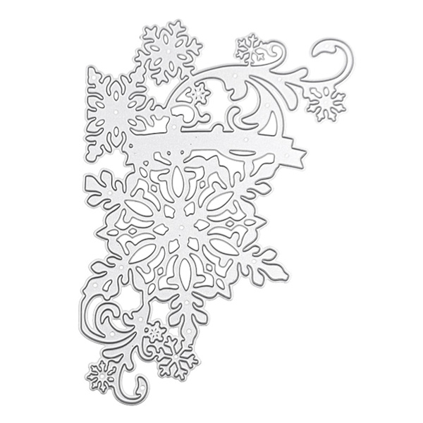 Jul Snöflinga Blomma Metall Skärande Dies Stencil Scrapbooking Diy Album Stämpel Papperskort Präglingsdekoration