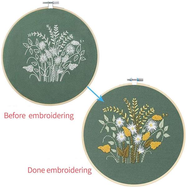 Mælkebøtte, Ivy, Daisy Broderitrådssæt, Begynder Broderi