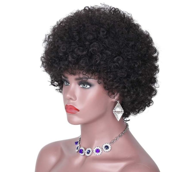 #Toupee Lockigt Bob-Peruk Limlös Trådlös Frontperuk#