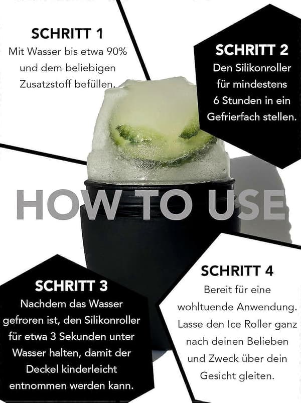 Ice Roller [Rose] Premium Ice Roller til Ansigt Lavet af Silikone - Ice Face Roller i Højeste Kvalitet Ice Roller