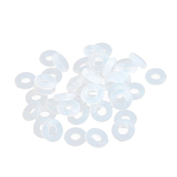 80 st Klara Silikongummistoppar för Användning Ensam eller med Clip Lock Spacer Charm för Snake Chain Charm Armband