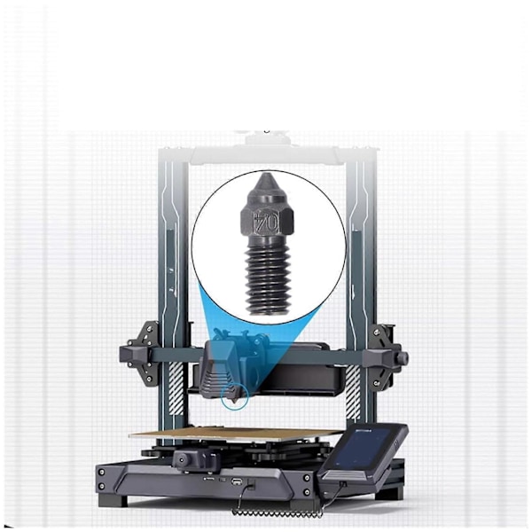 10 stk. hærdede stål dyser 0,4 mm høj flow høj temperatur resistens 3D printer metal hot ends til Elegoo Neptune 4