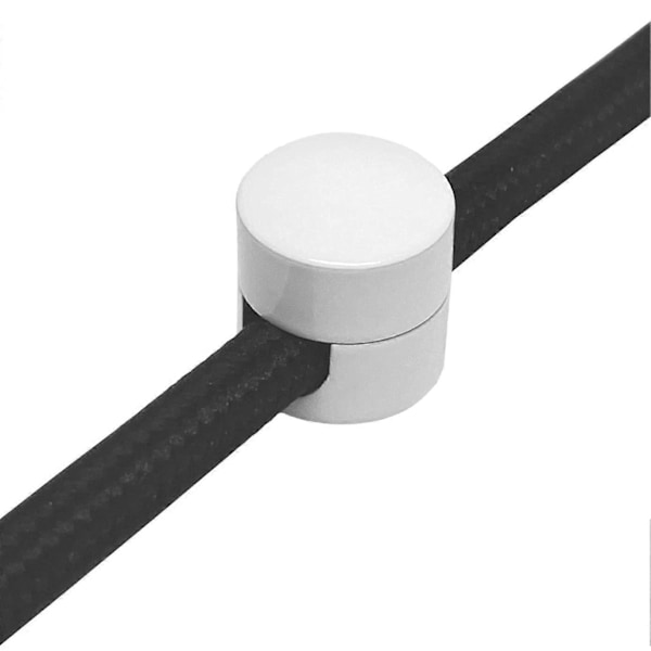 Kabelholder i aluminium for vegg og tak [4 stk, hvit] Takfeste med skruer og plugger, overflatemontert kabelholder for dine DIY-prosjekter, 18*16mm