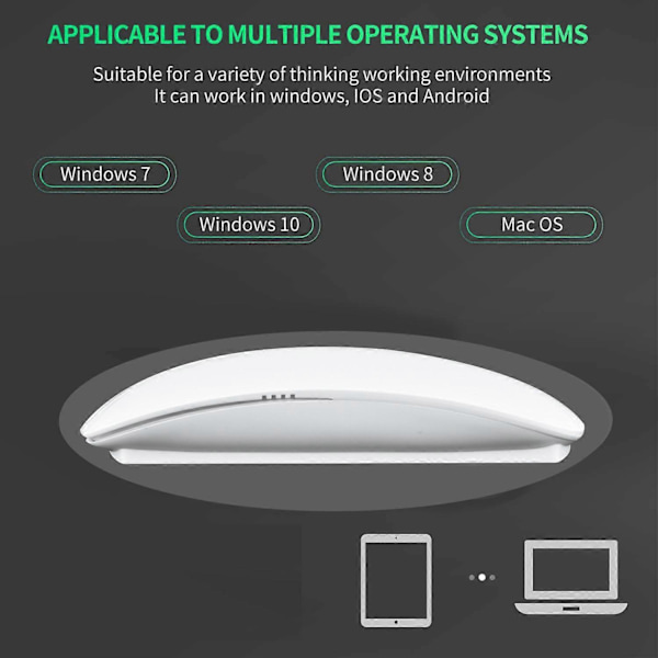 Trådløs Optisk Mus Bluetooth Mus Kompatibel Apple Mac Macbook