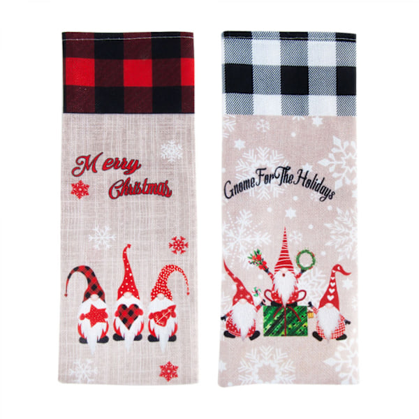#2 stk. Julevinflaskeovertræk, 37*13,5cm#