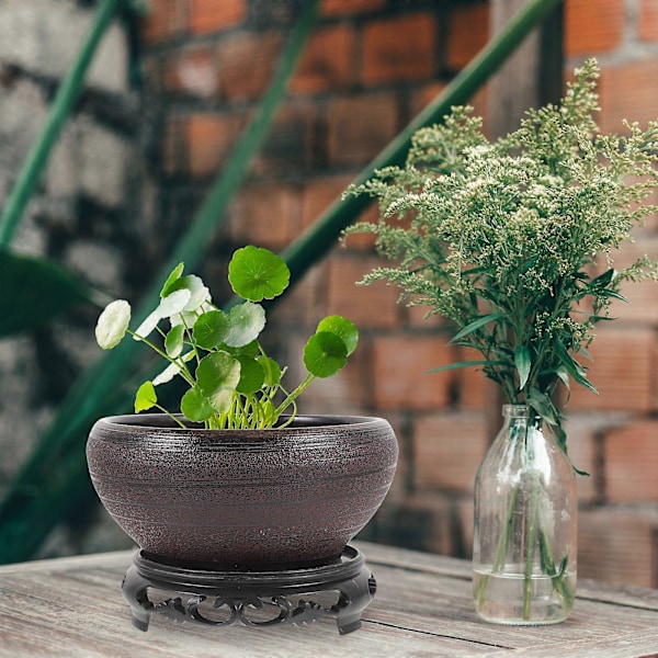 1 Sæt Hydroponisk Plantekasse Keramisk Påskeliljepotte Keramisk Blomsterpotte Vandliljepotte med Base