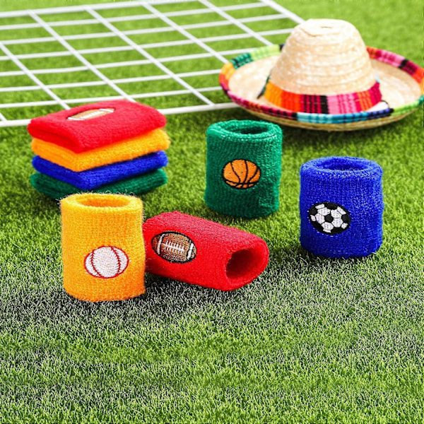 Sports Armbånd Håndledd Svettebånd Barn Svettebånd for Barn Fotball Baseball Fotball Basketball Sport 16 stk 6*5cm