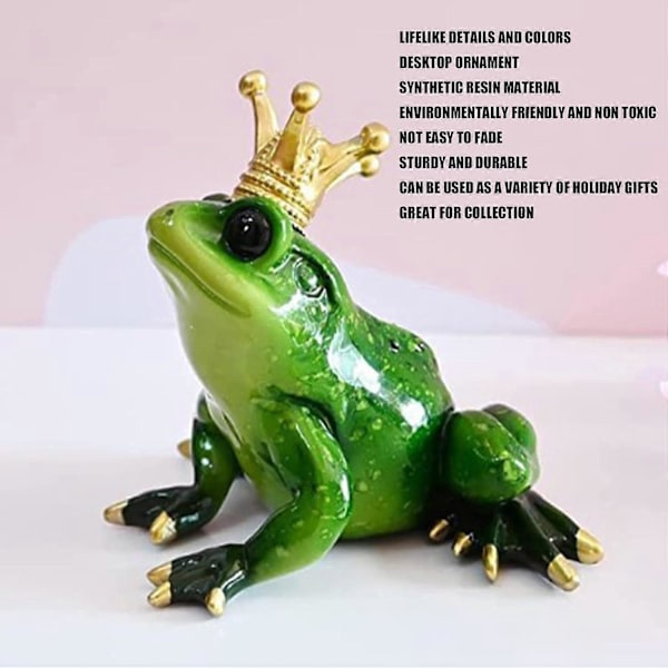 Mini Sammakko Kruununprinssi Figuriinit, Eläväisen Söpö Synteettinen Hartsi F