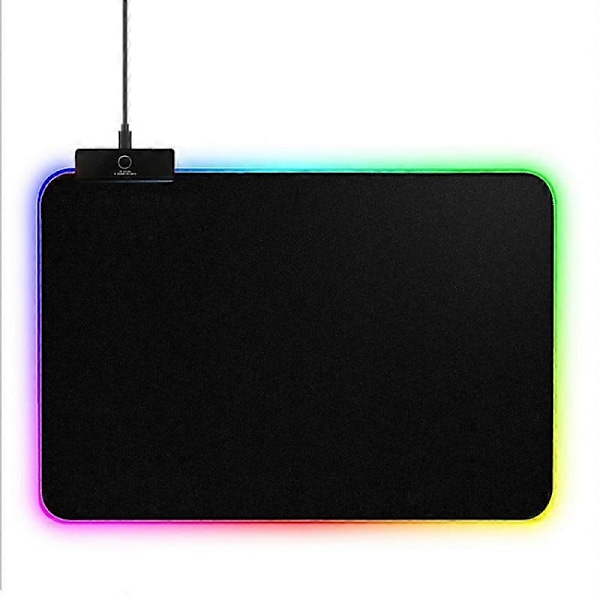Stor RGB Gaming Musematte - Utvidet Myk Datamaskin Tastaturmatte Sklisikker Gummibase for Gamere Esports Profesjonelle 300*250MM