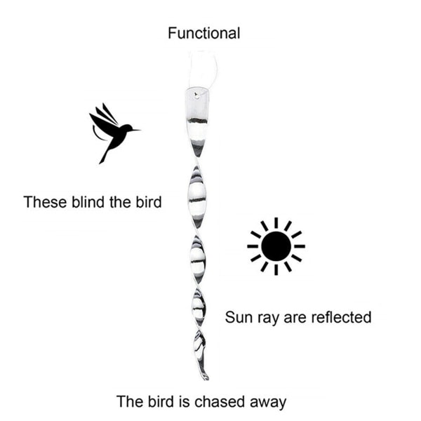 #Fugleafvisende 12 Stykker Anti-Fugle Afvisende 30cm Reflekterende Skræmmefugl Due Afvisende til Balkon Have Insekter Dyrevenlig Anti-Due#