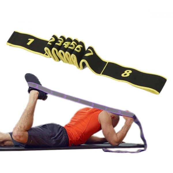 #Yoga Pilates elastiskt band för stretching och ökad rörlighet gult#