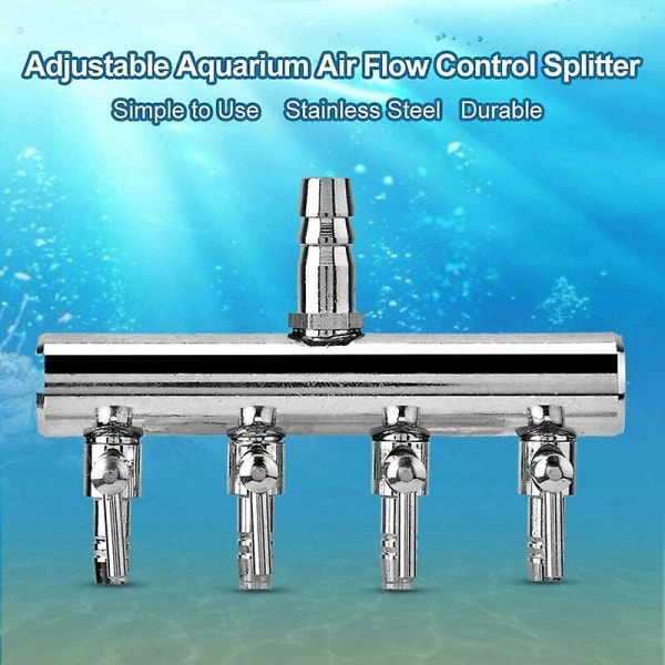 Aquarium Air Flow Splitter Aquarium Syredistributör Fish Tank Air Pump Accessories4 Way 7,5cm Versailles