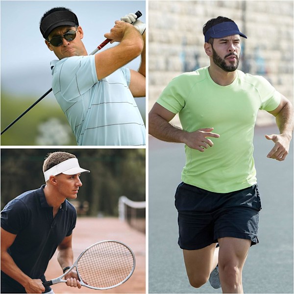 Unisex-lippis (5 kpl) säädettävä tennikseen, golfiin, juoksuun