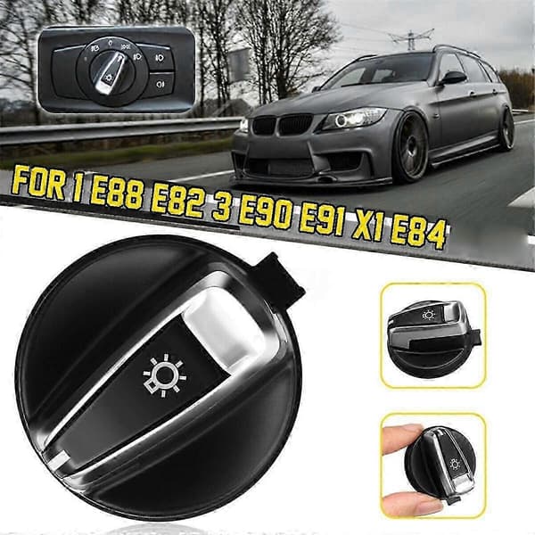 2 stk. til 3-SERIE E90 E91 X1 E84 E88 E82 Forlygtekontakt Rotationsknap 9169405 61319169405