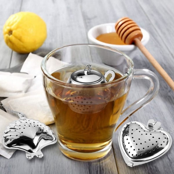 Fint Hål Te-filter, 5 ST Rostfritt Stål Te-infuser Te-boll