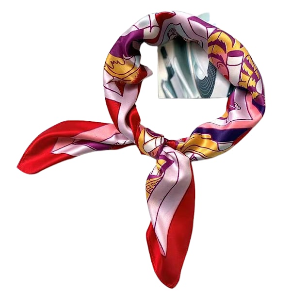#Pieni neliöhuiv, painettu silkkihuiv, 70*70cm#