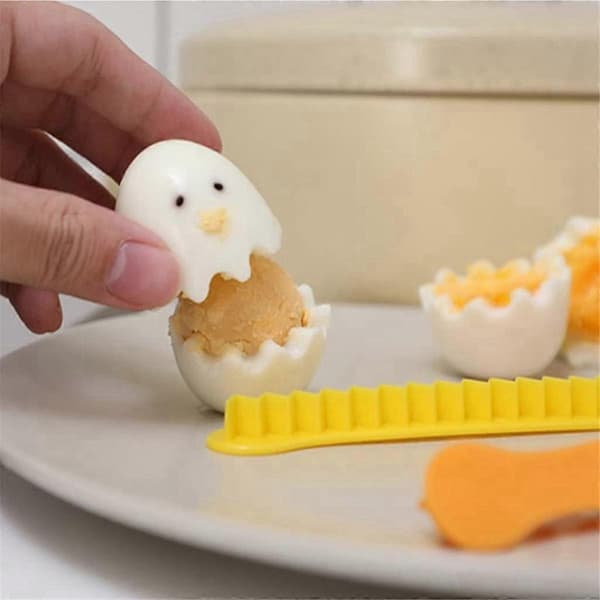 Fancy Egg Koker Hjem Kokt Egg for Egg Lace Kutter Form Verktøy